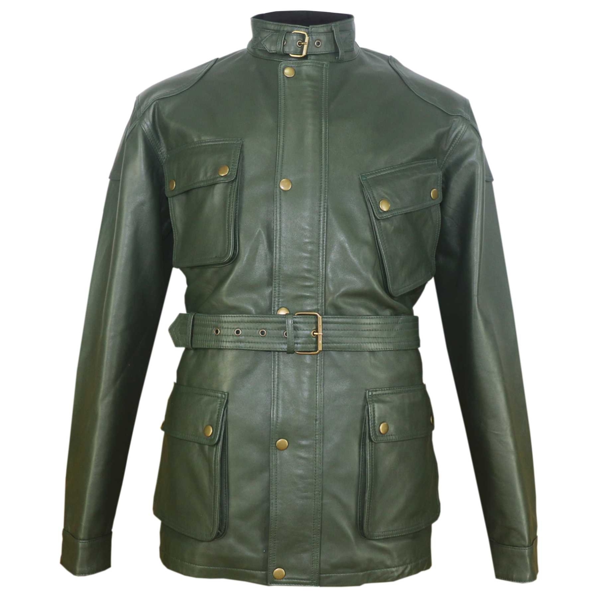 Military Style - Dark Green Slant - Dark Green Panther | Leather ...