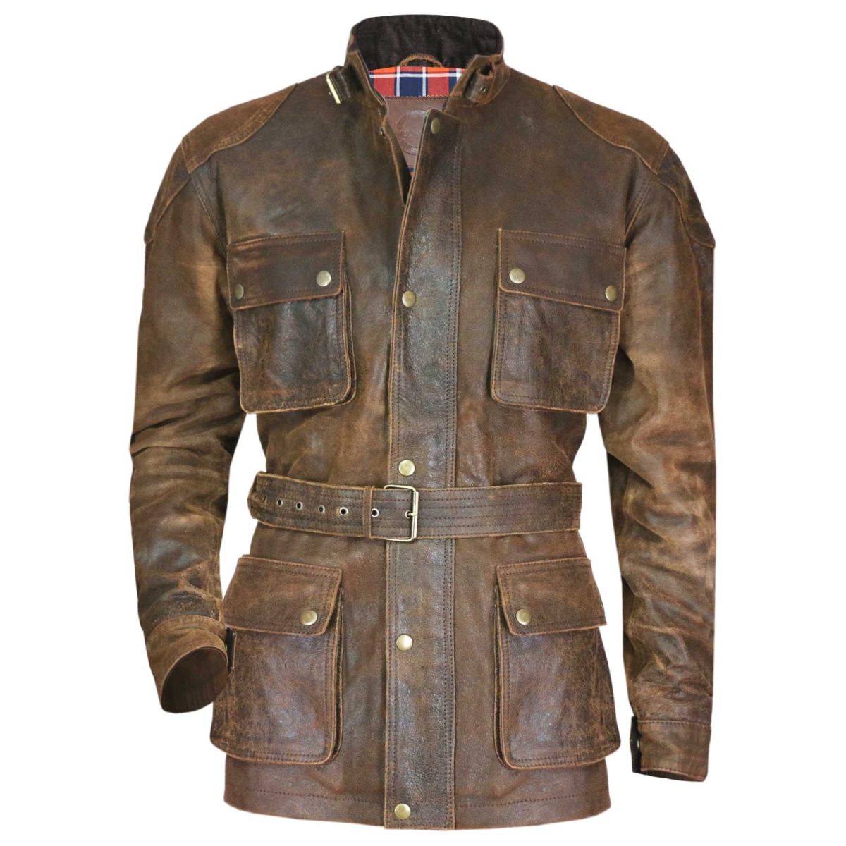 Military Style - Rust - Lamb hide - Panther | Leather Jackets | Men's ...